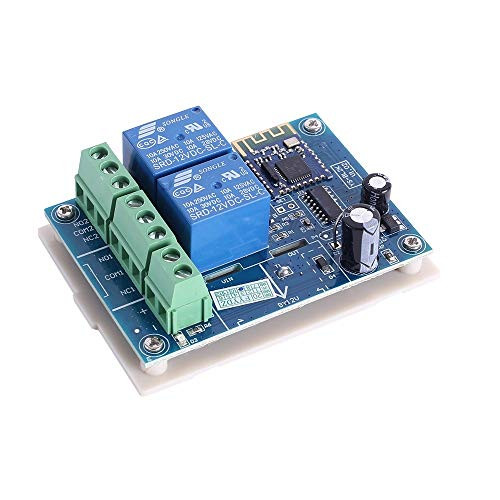 2-Channel Wireless Bluetooth Relay Module 2Bit Self-Locking Momentary Switch Timer Delay Controller DC 12V WiFi Switch Relay Delay