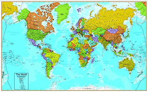 Hemispheres World Interactive Wall Chart with Free App