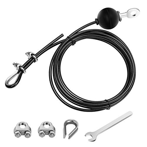 Elikliv Gym Cable for Home Fitness Cable Pulley Machine System 2_5M Length Adjustable Heavy Duty Steel Wire Rope for Fitness LAT and Lift Pulley System Gym Equipment LAT Pull Down