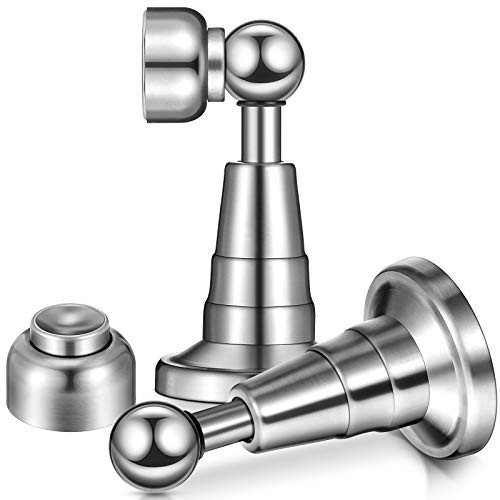 2 Pieces Door Stopper Stainless Steel Magnetic Door Stops Soft-Catch Magnetic Door Catch with Screws for Wall or Floor Mount to Hold Door Open 2 Pieces Door Stopper Stainless Steel Magnetic Door Stops Soft-Catch Magnetic Door Catch with Screws for Wall or Floor Mount to Hold Door Open