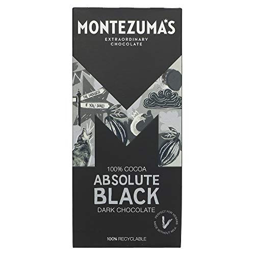 Montezumas Dark Chocolate Absolute Black 100 Cocoa 90g 3 Pack