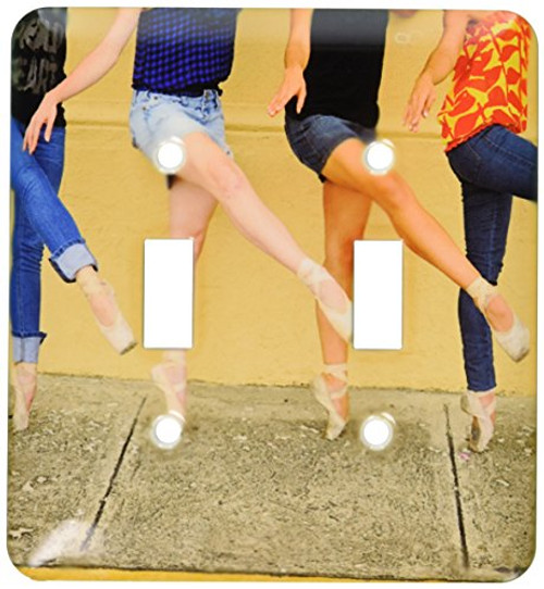 3dRose LLC lsp-9990-2 Photo Professional Ballerinas Dressed up with Street Clothing But Wearing Ballet Shoes Double Toggle Switch 3dRose LLC lsp-9990-2 Photo Professional Ballerinas Dressed up with Street Clothing But Wearing Ballet Shoes Double Toggle Switch