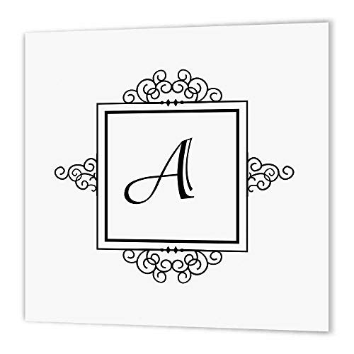 3dRose ht-154324-3 Initial Letter a Personal Monogrammed Fancy Black and White Typography Personalized Iron-On Heat Transfer for White Material 10 x 10 3dRose ht-154324-3 Initial Letter a Personal Monogrammed Fancy Black and White Typography Personalized Iron-On Heat Transfer for White Material 10 x 10