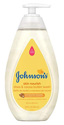 Johnsons Baby Wash Shea  and  Cocoa Butter 16_9 Ounce Pump 500ml 2 Pack
