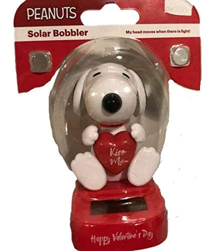 Peanuts Solar Bobbler - Happy Valentines Day Kiss Me