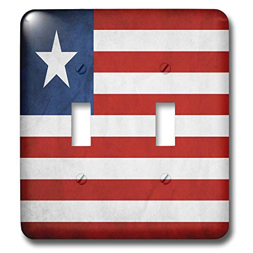 3dRose lsp-28265-2 Liberia Flag Toggle Switch Multi-Color