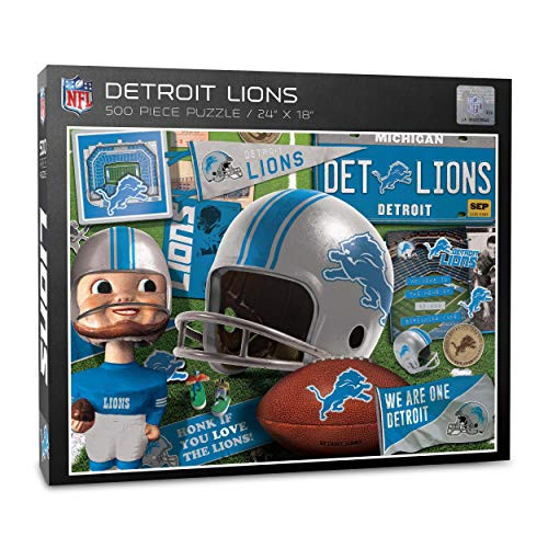 YouTheFan NFL Detroit Lions Retro Series Puzzle - 500 Pieces Large YouTheFan NFL Detroit Lions Retro Series Puzzle - 500 Pieces Large