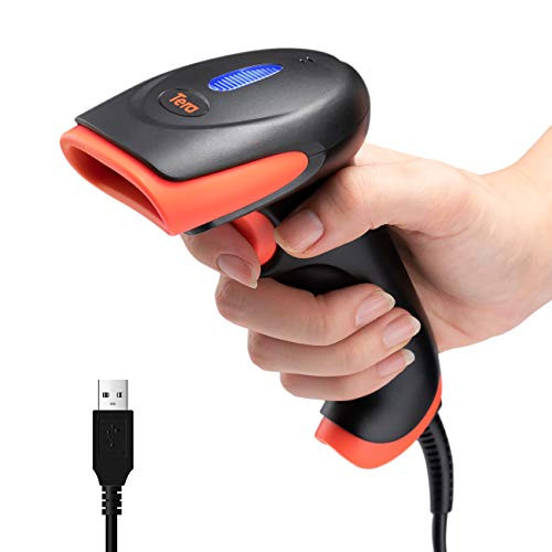 Tera Pro CCD Wired Barcode Scanner Ultra High 2500 Pixel Precise Resolution USB Bar Code Reader 1D Linear Bar Code Scanner Super Fast Scanning Speed Plug and Play