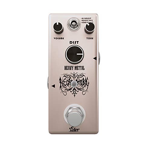 iSET Heavy Metal Guitar Pedal Mini Single Guitar Effect Pedal for Electric Guitar Bass True Bypass