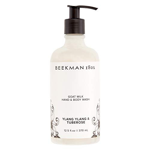 Beekman 1802 - Hand  and  Body Wash - Ylang Ylang  and  Tuberose - Multipurpose Goat Milk Wash for Soft Skin  and  Washing Away Impurities - Cruelty-Free Bodycare - 12_5 oz