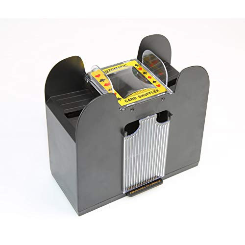 ZEAVAN Automatic Card Shuffler Adult Elderly Electric Easy to Use Bridge Game Electric Playing Card Shuffler Automatic Poker Shuffling Machine with Push Button4 Deck