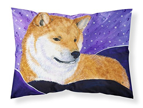 Carolines Treasures SS8417PILLOWCASE Shiba Inu Moisture Wicking Fabric Standard Pillowcase Large Multicolor