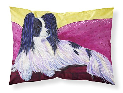 Carolines Treasures SS8416PILLOWCASE Papillion Moisture Wicking Fabric Standard Pillowcase Large Multicolor