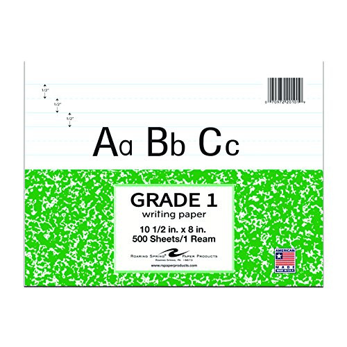 Roaring Spring Filler Paper, 8.5" x 5.5", Ruled with 5x5 Graph Squares, 100 sheets