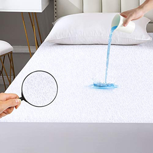 Ruili New Full Size Premium 100 Waterproof Mattress Protector-Vinyl Free Deep Pocket Stretch to 16 Terry Waterproof Mattress Cover Safe Fitted Mattress Protector Ruili New Full Size Premium 100 Waterproof Mattress Protector-Vinyl Free Deep Pocket Stretch to 16 Terry Waterproof Mattress Cover Safe Fitted Mattress Protector