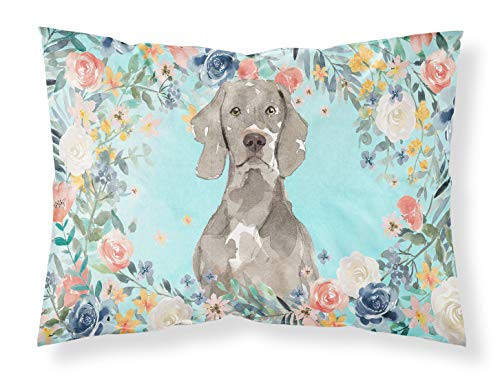 Carolines Treasures CK3406PILLOWCASE Weimaraner Fabric Standard Pillowcase Standard Multicolor