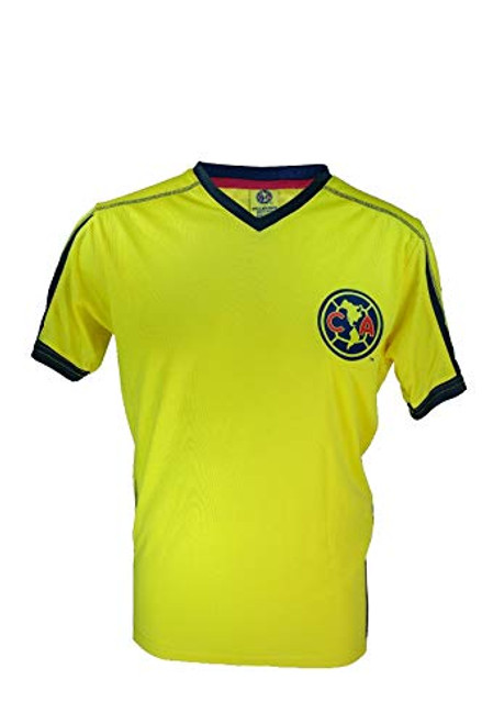 Club America Rhinox Official Adult Men Soccer Poly Jersey -J015 X-Large Yellow