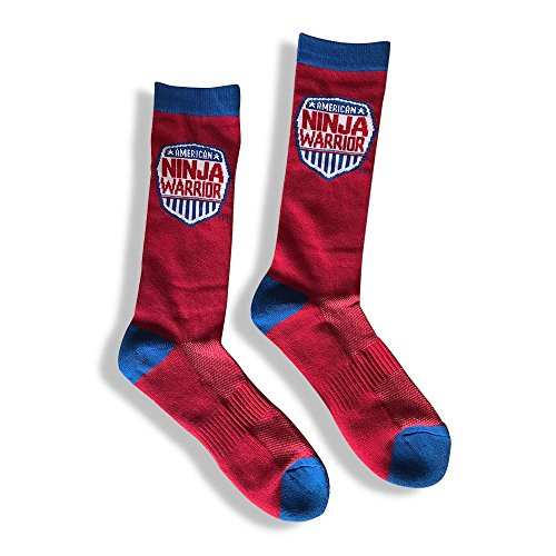 American Ninja Warrior Adult Crew Red Socks - One Size Fits Most