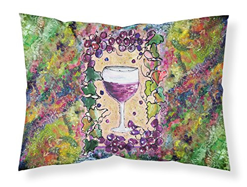 Carolines Treasures 8616PILLOWCASE Wine Moisture Wicking Fabric Standard Pillowcase Large Multicolor