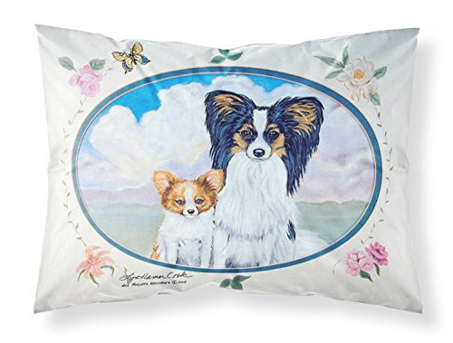 Carolines Treasures 7243PILLOWCASE Papillion Moisture Wicking Fabric Standard Pillowcase Large Multicolor