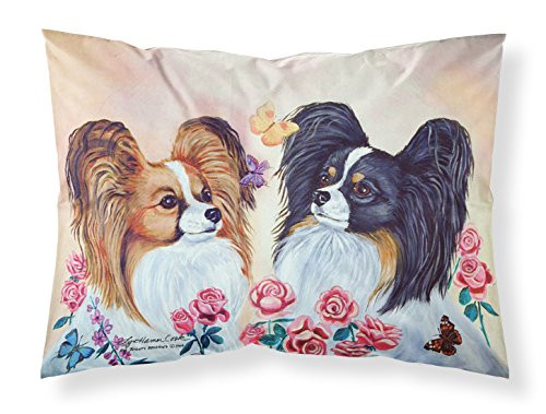 Carolines Treasures 7272PILLOWCASE Papillion Moisture Wicking Fabric Standard Pillowcase Large Multicolor