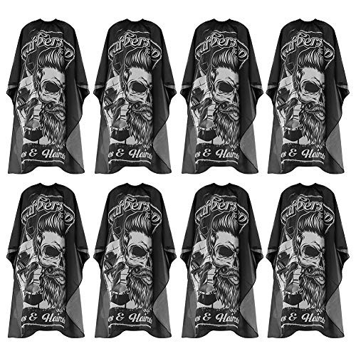 Professional Home Use Barber Cape Barber Cape Hair Cutting Cape With Snap Closure Professional Salon Cutting Cape Barber Hairdressing Cape For Hair Treatment -CuttingColoringPerming 8 PCS