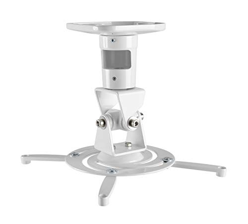 AMER Projector Mount - Universal Ceiling Bracket LCD DLP Tilt 360° Swivel 30lbs White