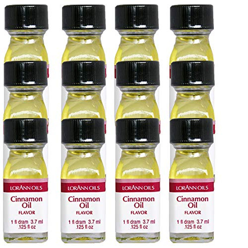 LorAnn Cinnamon Oil Super Strength Flavor 1 dram bottle _0125 fl oz - 3_7ml 12 pack
