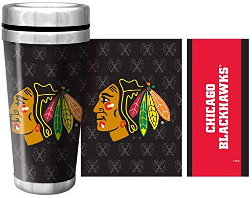 Chicago Blackhawks 16oz_ Stainless Steel Full Wrap NHL Wallpaper Travel Mug