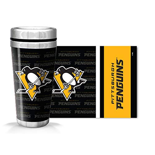Pittsburgh Penguins 16oz_ Stainless Steel Full Wrap NHL Wallpaper Travel Mug