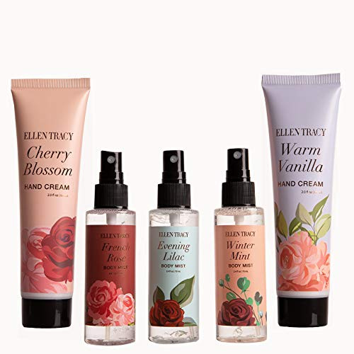Ellen Tracy Bath and Body Gift Set- 5 Piece Set with Lotions and Body Mists