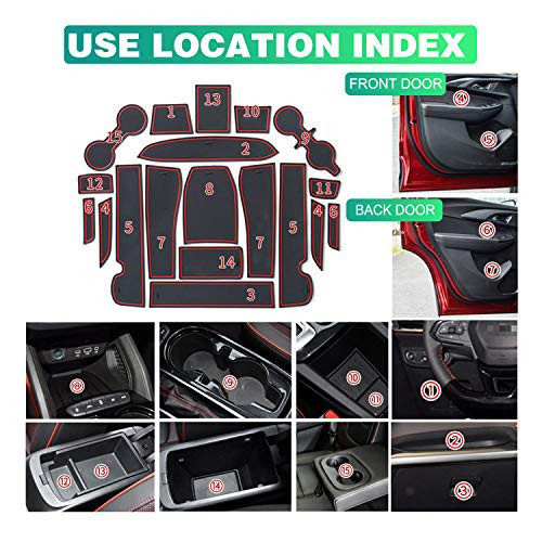 SHAOHAO Chevrolet Trailblazer Accessories Console Liners Mats Compatible for Chevrolet Trailblazer Console Groove Insert Liners for Chevrolet Trailblazer 2021 2020 2019