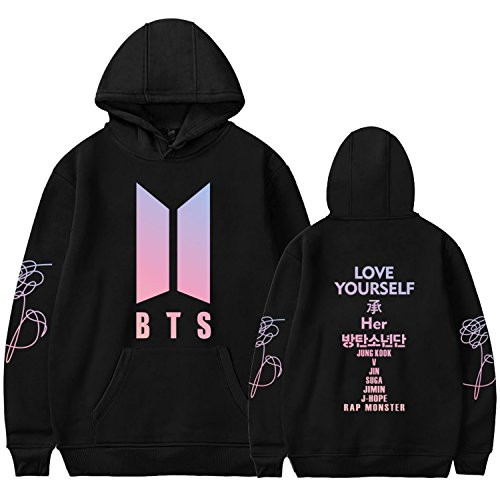 Kpop BTS Love Yourself Her Tear Hoodie Suga V Jin Jimin Sweater Jacket Pullove