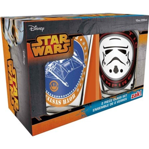 Zak Designs SWRD-R190 Star Wars Ep4 Glass Tumbler 2 Piece Gift Box, 10 oz, Multicolor Zak Designs SWRD-R190 Star Wars Ep4 Glass Tumbler 2 Piece Gift Box, 10 oz, Multicolor