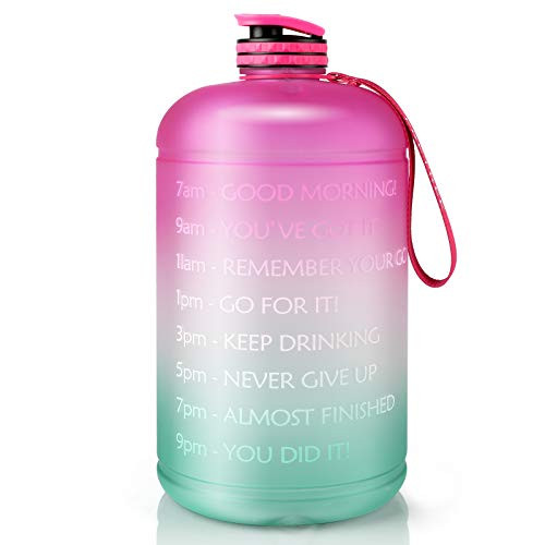 Gallon Water Bottle Portable Water Jug - Fitness Sports Daily Water Bottle with Motivational Time Marker Leak-Proof Gym Bottle for Outdoor Camping1 Gallon73 oz 1 Gallon RedGreen Gallon Water Bottle Portable Water Jug - Fitness Sports Daily Water Bottle with Motivational Time Marker Leak-Proof Gym Bottle for Outdoor Camping1 Gallon73 oz 1 Gallon RedGreen