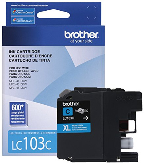 Brother Printer LC103C High Yield Cartridge Ink, Cyan Brother Printer LC103C High Yield Cartridge Ink, Cyan