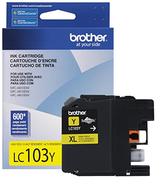 Brother Printer LC103Y High Yield Cartridge Ink, Yellow Brother Printer LC103Y High Yield Cartridge Ink, Yellow