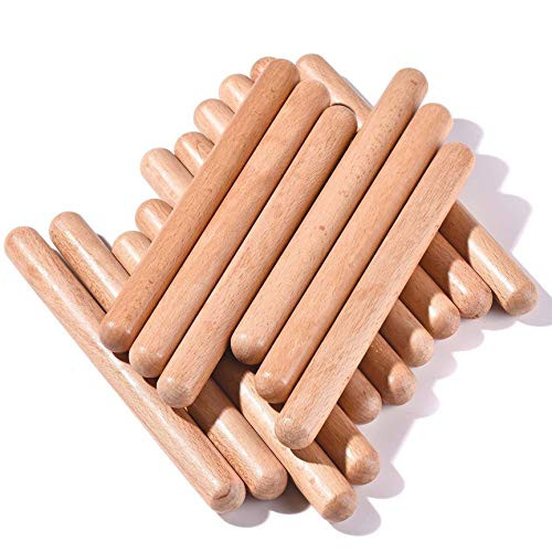 16 Pack Music Lummi Sticks for Kids 8 Inch Rhythm Sticks with Carry Bag