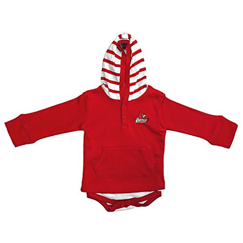 Louisville Cardinals Newborn Infant Striped Hooded Creeper Sweatshirt Jacket 6 Months Louisville Cardinals Newborn Infant Striped Hooded Creeper Sweatshirt Jacket 6 Months