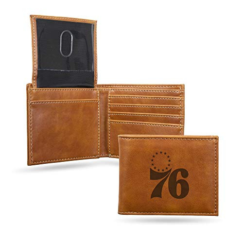 NBA Rico Industries Laser Engraved Billfold Wallet Philadelphia 76ers