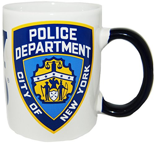 CityDreamShop NYPD White Shield Coffee Mug Officially Licensed by New York Police Department