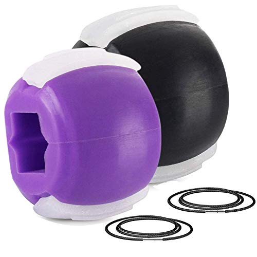 Jaw Exerciser Jawline Exercise Face and Neck Exerciser - Double Chin Reducer Face Slimmer Mouth Exerciser Slim and Tone Your Face - Helps Reduce Stress and Cravings Facial Exerciser - Purple Black?2 pcs? Jaw Exerciser Jawline Exercise Face and Neck Exerciser - Double Chin Reducer Face Slimmer Mouth Exerciser Slim and Tone Your Face - Helps Reduce Stress and Cravings Facial Exerciser - Purple Black?2 pcs?