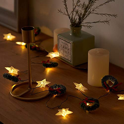MENGNAN Twinkle Star 10FT 40LEDs Star String Lights Christmas Wreath Fairy Lights Battery Powered for Indoor Outdoor Ramadan Wedding Party Christmas Tree New Year Garden Decor Warm White MENGNAN Twinkle Star 10FT 40LEDs Star String Lights Christmas Wreath Fairy Lights Battery Powered for Indoor Outdoor Ramadan Wedding Party Christmas Tree New Year Garden Decor Warm White