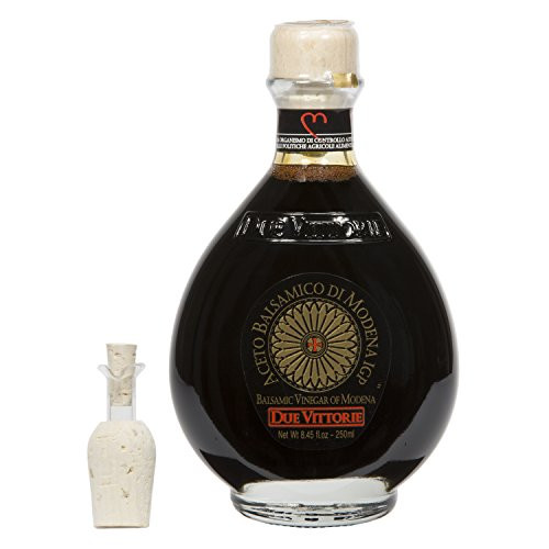 Due Vittorie Oro Gold Balsamic Vinegar of Modena_ Highest score from The Consortium of Modena With Cork Pourer - 250ml