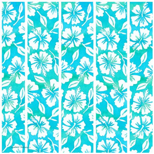 Thirstystone Occasions Trivet Hibiscus Garden Pattern Teal Multicolor