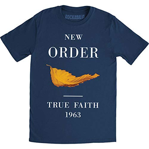 New Order True Faith Fitted Jersey tee Medium Cool Blue