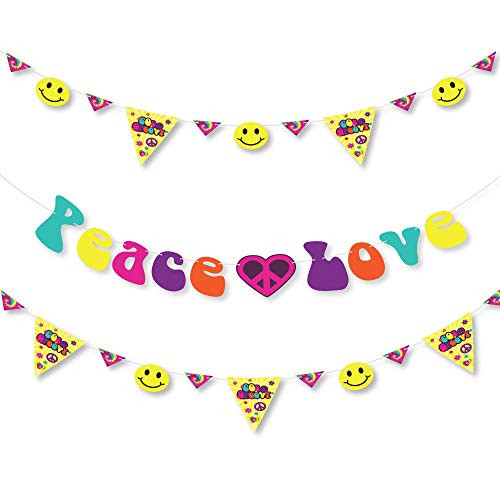 Big Dot of Happiness 60s Hippie - 1960s Groovy Party Letter Banner Decoration - 36 Banner Cutouts and Peace Love Banner Letters Big Dot of Happiness 60s Hippie - 1960s Groovy Party Letter Banner Decoration - 36 Banner Cutouts and Peace Love Banner Letters