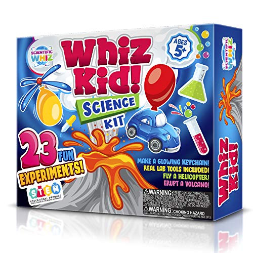SCIENTIFIC WHIZ Science Set for Kids- Over 20 Science Experiments  Including Volcano Science kit  Polymer Beads  and  More