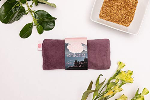 emiana Weighted Eye Pillow Scented Lavender Eye Pillow with Removable Strap Velvet Satin Silk Eye Pillow for Relaxation Sleep HeadacheStress Relief Light-Blocking Yoga Eye Pillow for Meditation