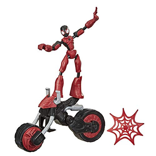 Spider-Man Marvel Bend and Flex Flex Rider Action Figure Toy 6-inch Flexible Figure and 2-in-1 Motorcycle for Kids Ages 4 and Up